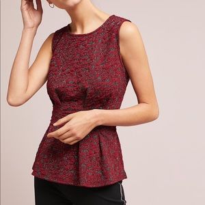 BNWT💕Eva Franco Jacquard Peplum Top Size XS